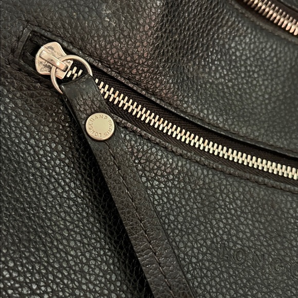 Longchamp Textured Black Leather Handbag - Picture 3 of 4